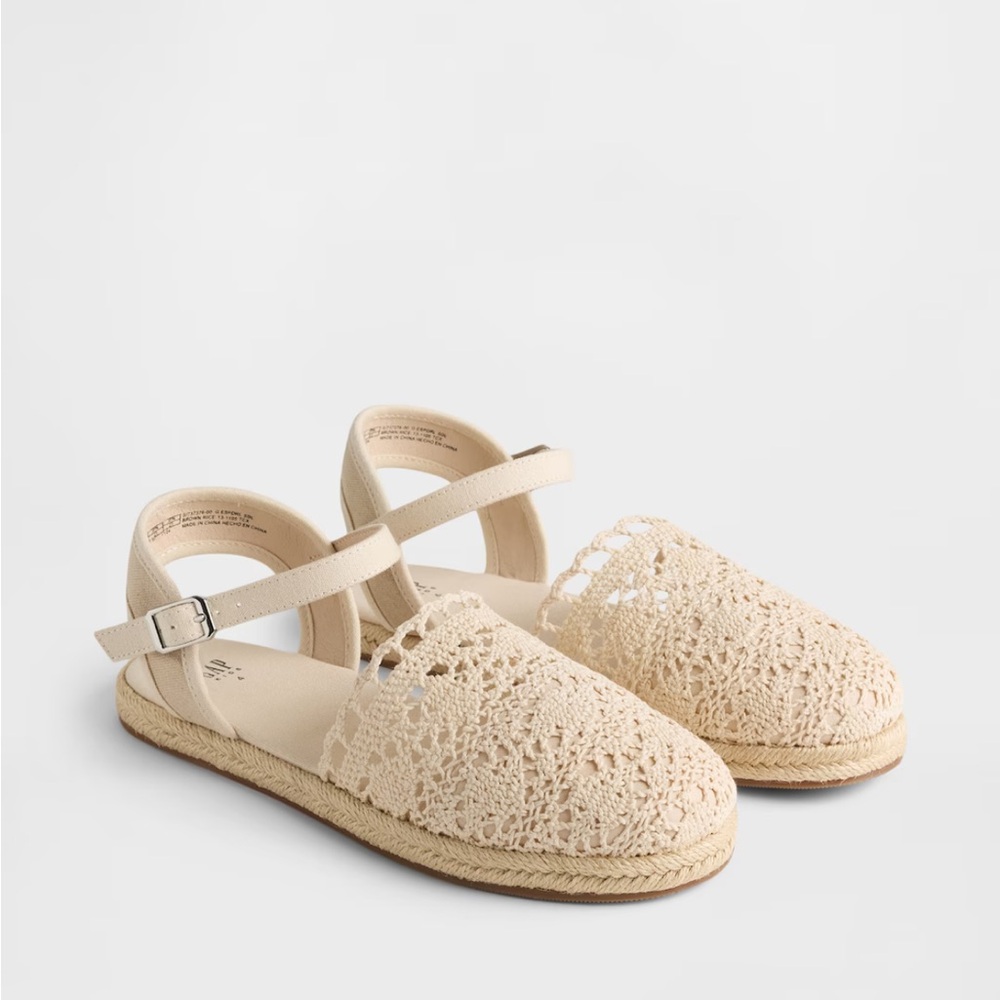 GAP Girls Cream Espadrilles with straps